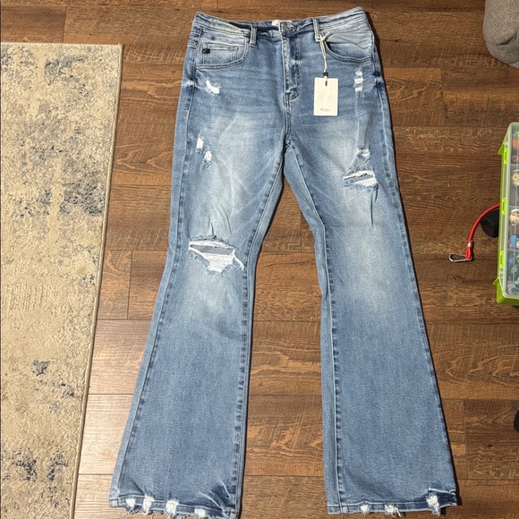 KanCan Light Blue High Rise Flare Jeans - Picture 4 of 4